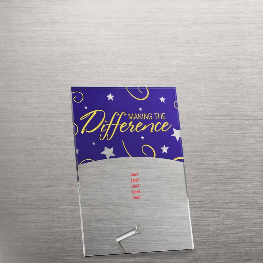 Mini Acrylic Award Plaques - Stars: Making the Difference